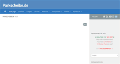 Desktop Screenshot of parkscheibe.de